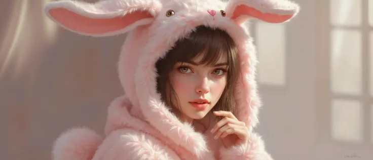 Эпическая painting Высокое качество, masterpiece、Top quality、painting, 、ultra_detailed, expressive eyes, sharp shades 、bright colors, splashing out、detailed details、high contrast、maximum resolution、Top quality、4k、8 k、realism、bedroom、A charming woman in flu...