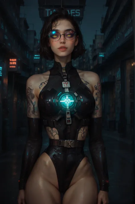 morimee_style,((holographic projection)), naked female body, x} glowing lines of electronic chip circuits, tracing body curves, Cyber priest, Futuristic Girl, beautiful eyes, seductive expression, elegant pose, ethereal glow, high-tech tattoos, glowing dat...