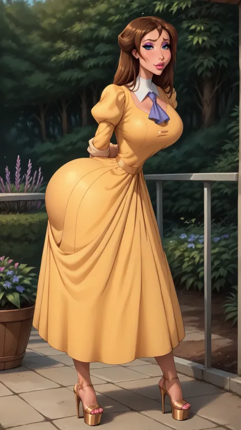 M4ssive-ch3eks, cheek implants, large cheeks, score_9, score_8_up, score_7_up, looking at viewer,  BREAK
bimbo,YellowDress_JanePorter_ownwaifu, 
1girl, blue eyes, huge breast implants, skinny, huge breasts apart, huge fake breasts, massive fake breasts, br...