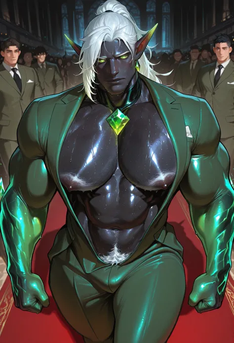 Masterpiece, best quality, absurdres, newest, perfect quality, best quality, absolutely eye-catching, detailed background, intricate detail, source oil paint, BREAK, 1boy, Solo, Male Focus, Mature Male, Tall, Muscular, Large Pectorals, Stomach, Nipples, St...