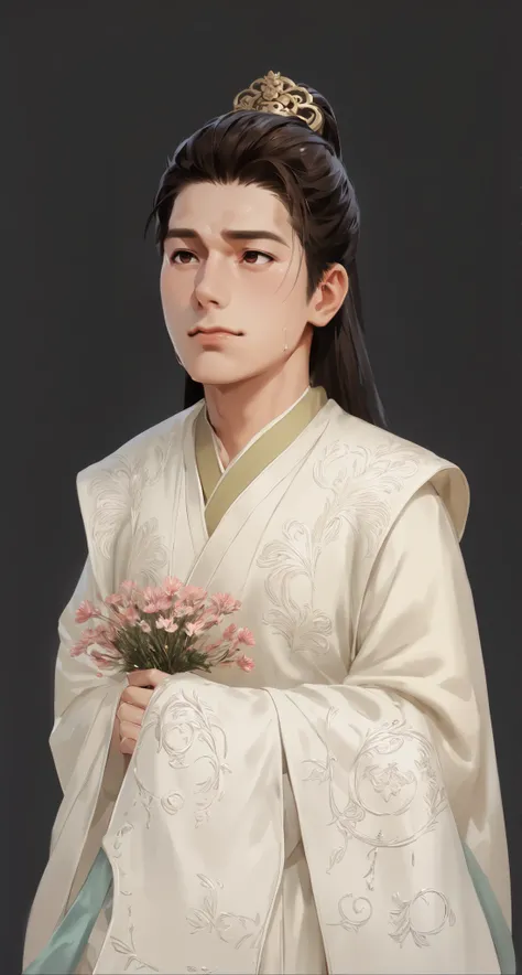 1 boy,Male Focus,  solo,  solo focus,  masterpiece after sex,Fraction_9,Fraction_8_Up,Fraction_7_Up,character：Actor Yang Yang，angular face，Thin face ，  look far away，tall bridge of the nose，Sunny and handsome appearance，Keep core facial features，Gaze direc...