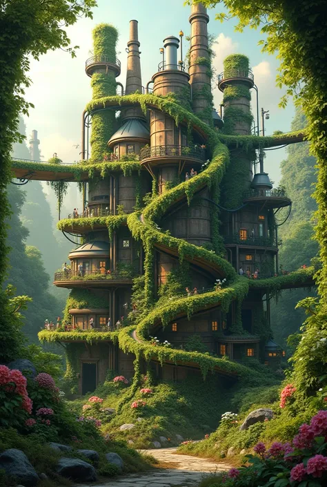 Do with plant elements, what first comes to mind with the word factory