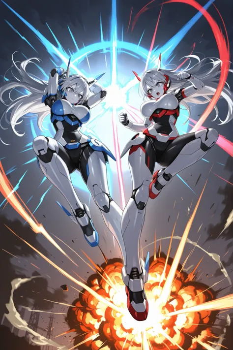 masterpiece,Highest Quality,Super Detailed,high resolution,Official Illustrations,slender,Fair skin,has white skin,high quality、headgear,Machinery Parts,score_9、score_8_up、score_7_up、Highest Quality、dynamic pose、Dynamic Angle、Extreme Wide Shot、full body、tw...