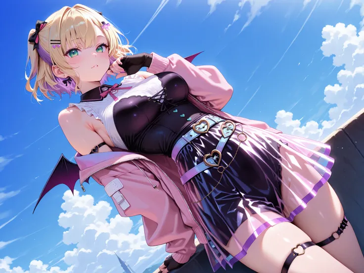 solo,masterpiece,best quality,super fine illustration、finely detail 、clear picture、UHD、HDR, amazing quality, highres, absurdres, very aesthetic, high resolution, ultra detailed, perfect details,(masterpiece, detailed:1.2)、noah1, short hair, blonde hair, pu...