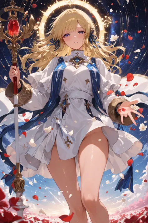 girl，Phoebe，Heaven，Holy Staff，Petals Falling，Doji，Blink，Charming and beautiful，sexy