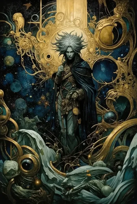 Inspired by the world of Michael Whelan, Keith Parkinson, the Gothic fantasy of Gerald Brom, and Dave Mckean. And Italo Calvino's invisible Cities. He is handsome, animated, mercurial, witty and a mad genius with the manners of an aristocrat. Age varying ...