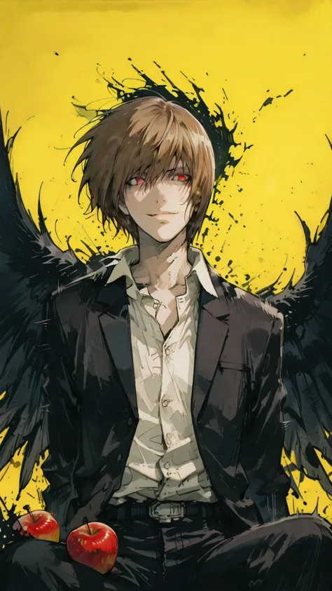 (score_9,score_8_up,score_7_up) LIGHT YAGAMI, DEATH NOTE, 1 MAN, EVIL SMILE ,), ,,extremely detailed,dynamic lighting,best quality,,,best quality,high quality,, , dynamic angle, , thick thighs, motion lines,, , solo, perfect eyes,,DETAIL,MASTERPIECE,,Expre...