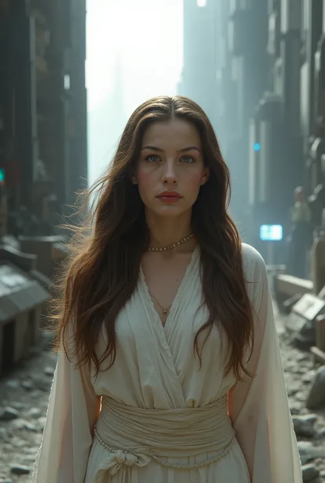 Girl White Skin, Brown Hair, Long Hair, Straight Hair, Wavy Hair in Star Wars