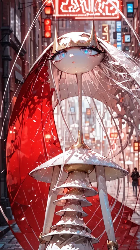 ultra detailed,pheromosa,best quality,beautiful,pokemon,(Clear eyes:1.1)
,(Neon Street),(Red light particle),(redscale film:1.3), (long shot:1.8),upper body,looking away:1.4,contrapposto:1.3,((on under)),