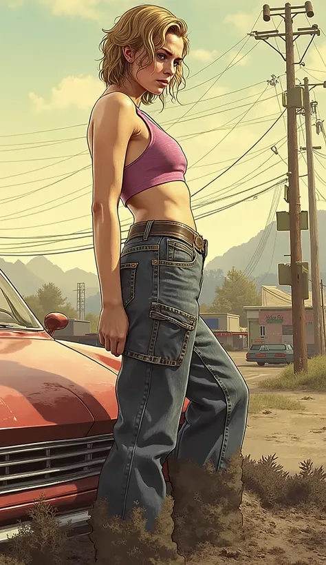 masterpiece, tarot aesthetics, masturbation humping, tarot plain vintage drama, drowning in mud teenage seductive diva, crop-top, flared jeans,, tease her back, languid posing,short haircut, brunette|blond, freckles, vintage aesthetics line-art,, heels