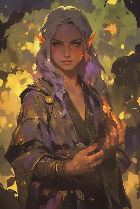 Frank Frazetta style ,In the style of chargen_concept_art image of,art,oil painting,painting
A charismatic and enchanting elven female audiomancer, radiating warmth and charm, gracefully shaping colorful streams of glowing musical energy with her hands. S...
