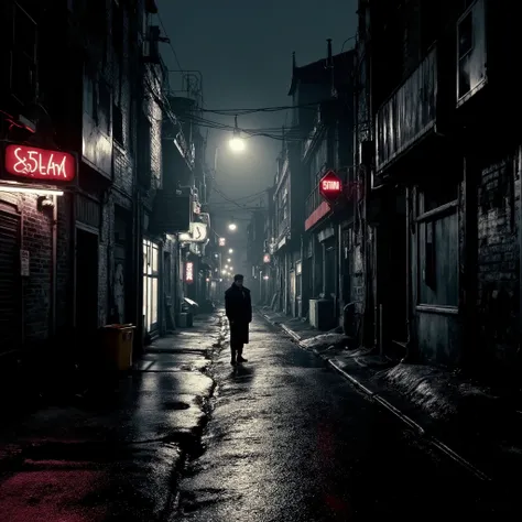 une cover de album de New-wave / EBM appelé Anomaly, une ville etouffante de nuit, dans un style sombre et moderne, gratte-ciels, cyberpunk electro, fumée, tech-noir, néons, nuit, synthwave, shot on sony a1, 85mm F/1. 4 ISO 100, medium format, 45 megapixel...