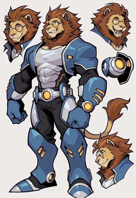 Experienced furry character reference sheet adoptable for Cornelius, masterpiece , modern day alternate universe, no background, fullbody, multiple views , best quality , masterpiece , masculine , character sheet , dungeon & dragons , visual novel , featur...