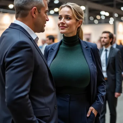 
A 40 years old very strict business woman, 1,80m, mature woman, The dark blond hair tied up very correctly, with huge massive low hanging sagging big breasts , ihre extrem riesigen und schweren Brüste hängen bei ihr hinunter bis zum Gürtel, ihre riesigen ...