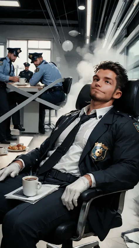 remove mask ,Depict his real face