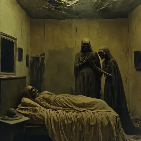 masterpiece, best quality, old photo texture, daguerreotype, tintype, sepia color, brown and yellowed, antique, vintage, aged paper, scratches, dust particles, faded edges, historical photograph, 19th century style, high detail, ultra complex , 8k, 3 women...