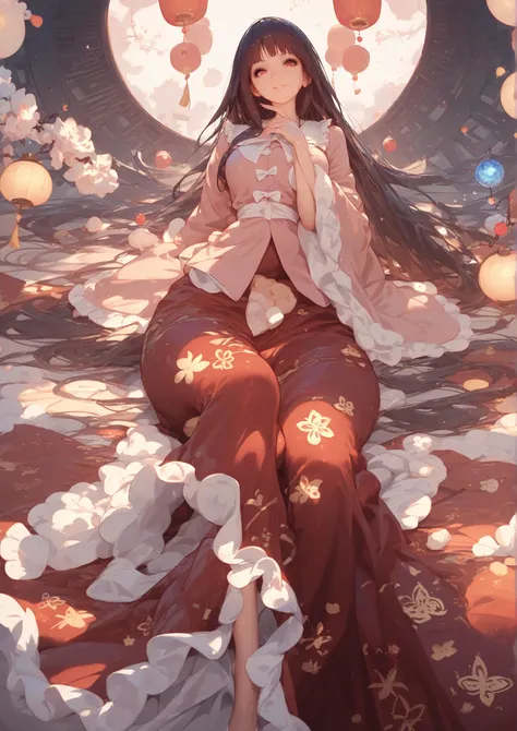 Score 9, score 8 up, score 7 or higher, reviews are questionable,long skirt、
detailed background,
Kaguya,
wide hips, shiny skin,