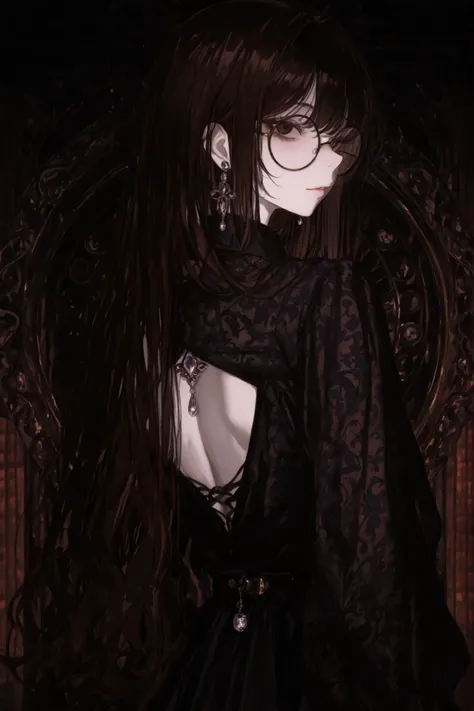 1girl, masterpiece, best quality, amazing quality, very aesthetic, high resolution, ultra-detailed, absurdes, newest, a young woman with long flowing dark brown hair cascading down her back, slightly wavy at the ends, soft pale skin, large expressive eyes,...