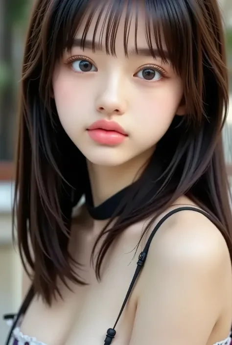 (8k , Original photo , Highest Quality , masterpiece: 1 . 2) , (realistic , photorealistic: 1 . 37) , ultra details , ultra high definition , one girl , Beholder , beautiful detail face , smile , contest , (narrow waist): 1 . 3) , School Uniform , beautifu...