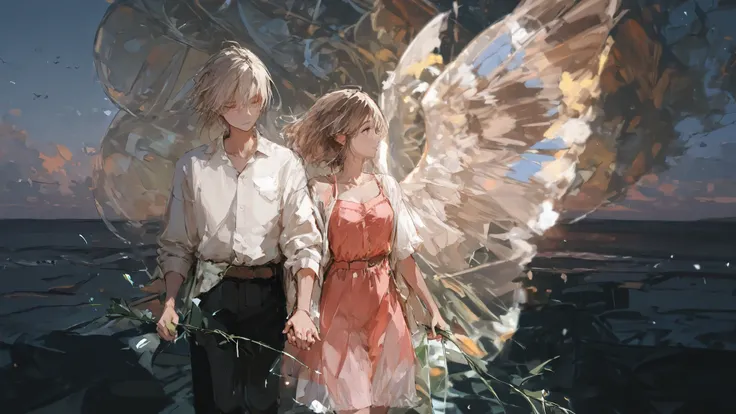 guy and girl holding hands