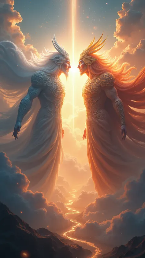 highdefinition image、god々Triumph of 、2人のgodがにらみ合う場面、Land in the Sky