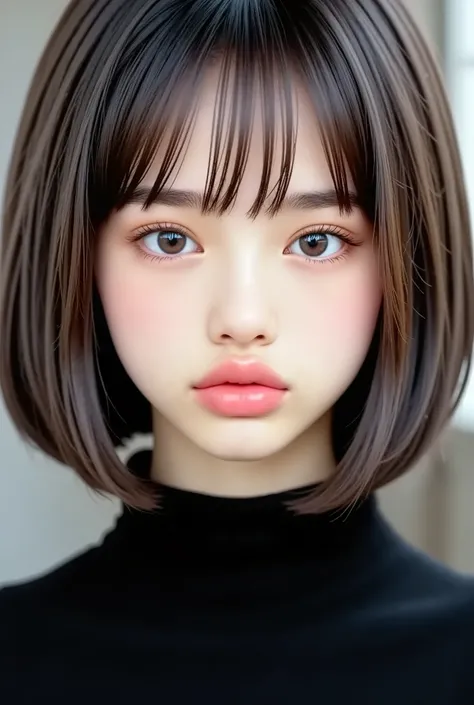 (8k、 realistic 、 Original photo、 Highest Quality : 1 . 4)、( one girl )、 beautiful faces、( Bright Face )、( grey hair:1 . 5)、( medium hair)、 beautiful hairstyle、（ It has a bang on one side、and one eye is hidden：1 . 5）、 realistic eyes、 Beautiful Details、（ rea...