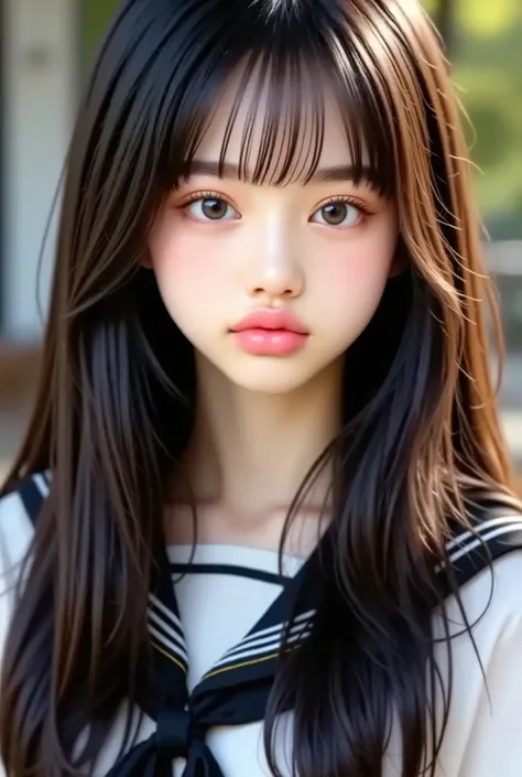 MATCHIUT PEACE、Highest Quality、illustration、 super detailed、is meticulous、 high resolution、8K Wallpaper、perfect dynamic composition、Beautiful, beautiful, 15 year old girl、Mature Schoolgirl、Korean idol、 Her beautiful face is meticulously detailed、Beautiful ...