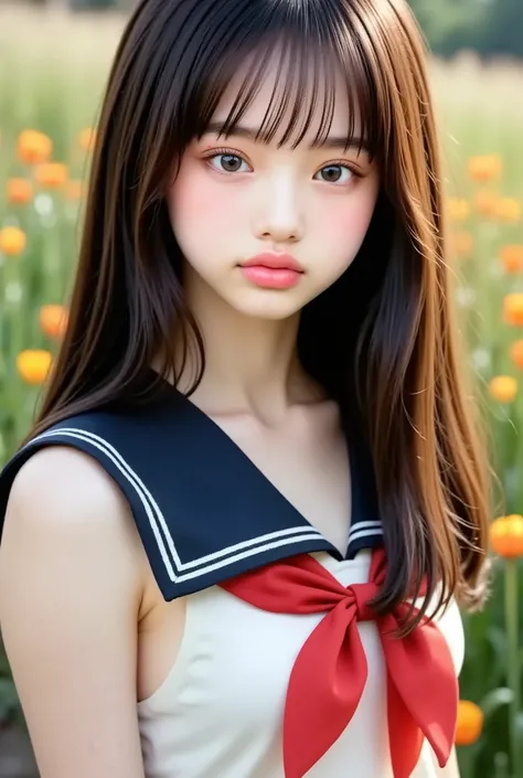 (8k、Original photo、of the highest quality、masterpiece:1 . 2)、(Realistic、photorealistic:1 . 37)、super precise、ultra high definition、1 girl、take a look at people who see、beautiful, detailed faces on the way to work、Smile Yan、contest、(narrow waist) :1 . 3)、be...