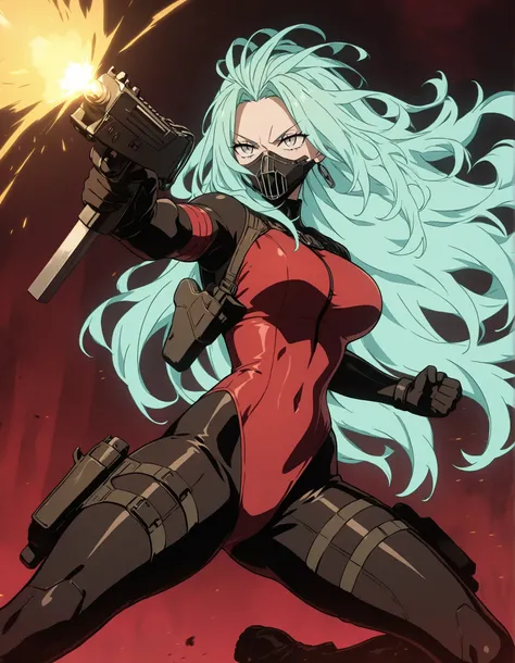 A masterpiece with highly detailed features, showcasing the best quality in 8K resolution. The focal point is a solo 28-year-old female with striking grey eyes and a beautifully detailed face. She has perfect hands, exhibiting flawless anatomy and proporti...