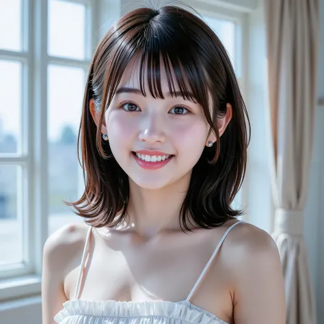 ( super real), (Awareness-raising), ( high resolution), (8k), ( very detailedな描写で、 ), (), ( 美しいdetailed eyes), (Highest Qualityの), ( Canon), (masterpiece), (Wallpaper), ( detailed face), (美しいSmile Yan )、(Beautiful appearance)、 {{Beautiful Medium Bob Woman ...