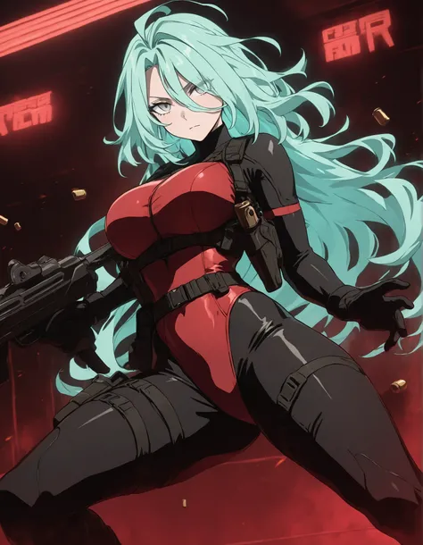 A masterpiece with highly detailed features, showcasing the best quality in 8K resolution. The focal point is a solo 28-year-old female with striking grey eyes and a beautifully detailed face. She has perfect hands, exhibiting flawless anatomy and proporti...