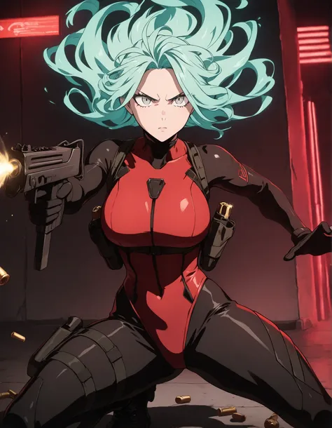 A masterpiece with highly detailed features, showcasing the best quality in 8K resolution. The focal point is a solo 28-year-old female with striking grey eyes and a beautifully detailed face. She has perfect hands, exhibiting flawless anatomy and proporti...