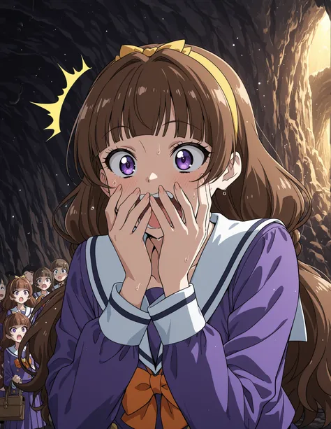 masterpiece after sex, best quality, latest, Ridiculous, high resolution,animated screenshot,anime coloring,dappled sunlight,light particles, Hook of Holland,Upper body, Portrait,
1 girl,Amanogawa Kirara, go! Pretty Little Princess of Light, brown hair, Bl...