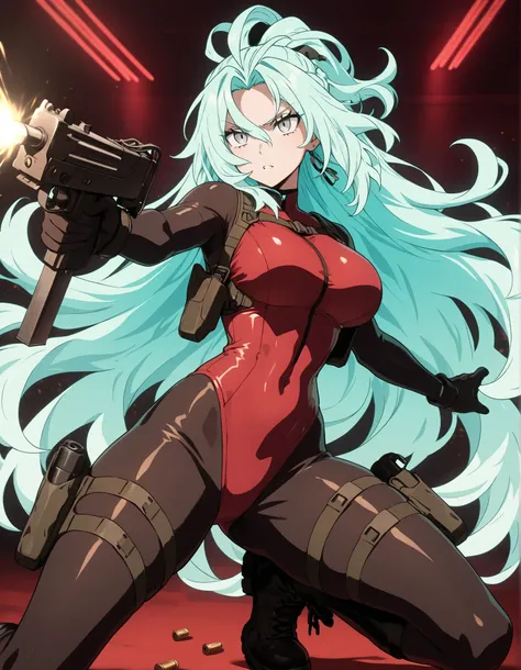 A masterpiece with highly detailed features, showcasing the best quality in 8K resolution. The focal point is a solo 28-year-old female with striking grey eyes and a beautifully detailed face. She has perfect hands, exhibiting flawless anatomy and proporti...