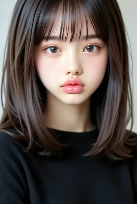 (8k、 realistic 、 Original photo、 Highest Quality : 1 . 4)、( one girl )、 beautiful faces、( Bright Face )、( grey hair:1 . 5)、( medium hair)、 beautiful hairstyle、（ It has a bang on one side、and one eye is hidden：1 . 5）、 realistic eyes、 Beautiful Details、（ rea...