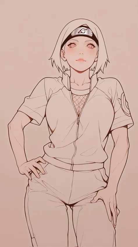 Shin-chan style pencil lab. anime character Naruto