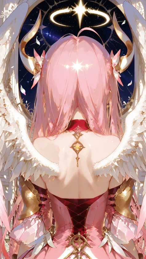 battlemage_neopresencia,,Outstanding Works,Slightly realistic, Excellent quality, Very beautiful, 超high resolution, high resolution,anime style,, Anime drawing in the style of Tinkle, a cute younger girl with a drowsy expression, white angel wings on her b...