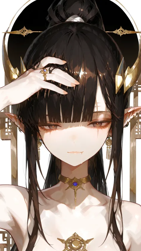 battlemage_neopresencia,,very long hair, blunt bangs, sidelocks, hime cut,,hair ribbon, long hair, blunt bangs, sidelocks, low ponytail,, black hair, brown eyes,,Outstanding Artwork, Slightly Realistic, Extraordinary Quality, Very Beautiful, Ultra High Res...