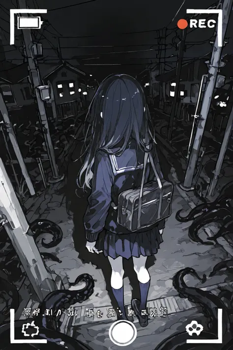 Highest Quality, ultimate depiction, Perfect Expression The Strange Truth Captured by Surveillance Cameras, Terror at dusk, Monochrome creepiness, 【camera angle】
Shooting location:(from above)
- (angled down from the top of a telephone pole)
- Wide angle l...