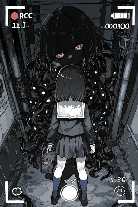 Highest Quality, ultimate depiction, Perfect Expression The Strange Truth Captured by Surveillance Cameras, Terror at dusk, Monochrome creepiness, 【camera angle】
Shooting location:(from above)
- (angled down from the top of a telephone pole)
- Wide angle l...