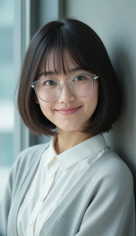 full body( from head to foot)Capturing 、。reflect a height of 155 cm in consideration of perspective、。
28 year old Japanese woman。close-up seen from the front、watching the 2 people in front while smirking、Peering Down、Teasing expression(eyeが細くなり、mouth角が上が...