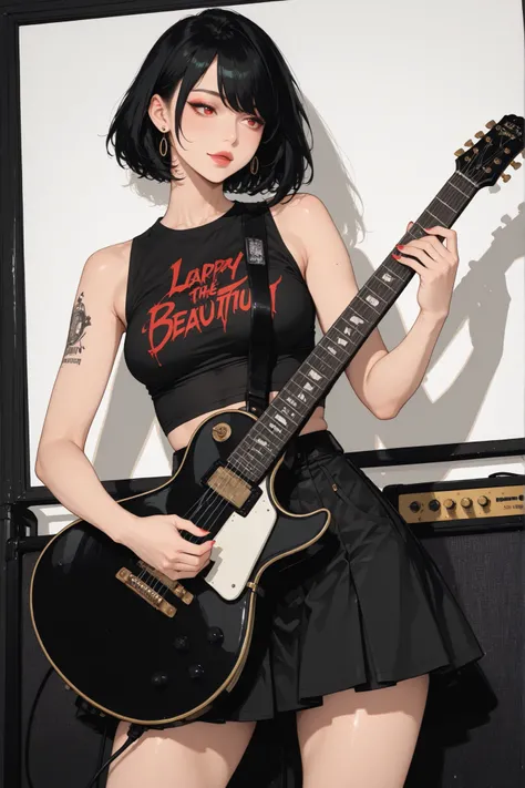 2b a beautiful woman playing the guitar