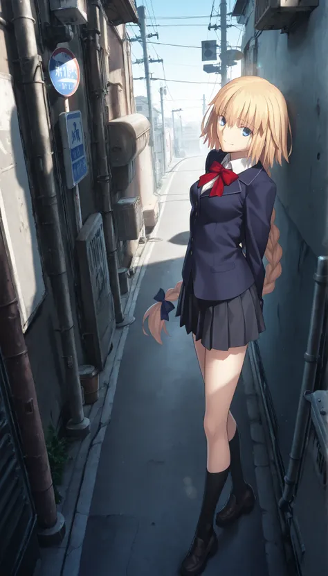 masterpiece, , absurdres, highres, detailed background, high resolution, masterpiece, necessary, detail, best quality, quality, necessary, details, High details, Precise,((close up face:1.2)),(from above, from side), outdoors,((((edge of Alley ,tokyo)))),d...