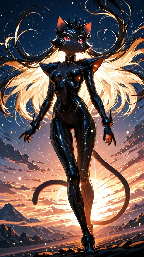 Planet of the Cats , Cats have conquered the world. All humans worship cats. There is no one left in this world who would dare to oppose cats , Cats reign supreme over all living creatures , 
break , 
( ambient occlusion:0.9 ) , masterpiece , best quality ...