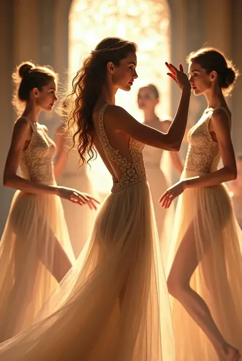 Beautiful women dancing