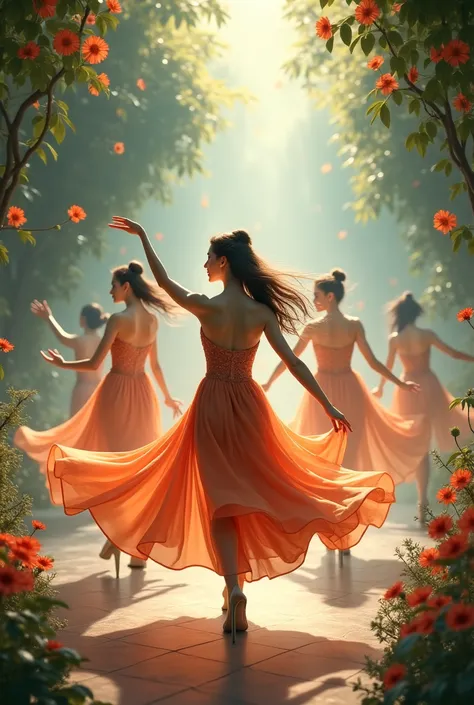 Beautiful women dancing