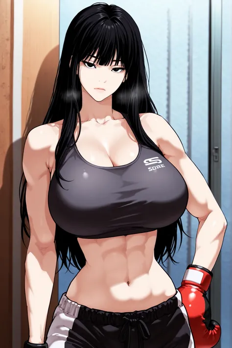 yeowool ha (yeowool ha zPDXL3, score_9_up, score_8_up, score_7_up, ,Masterpiece,(perfect female body:1.2), small waist, (incredibly detailed:1.4), (large breasts:1.4) looking at viewer, huge breasts, 1girl, Yeowool Ha, Black eyes, Black Hair, Long hair, sp...