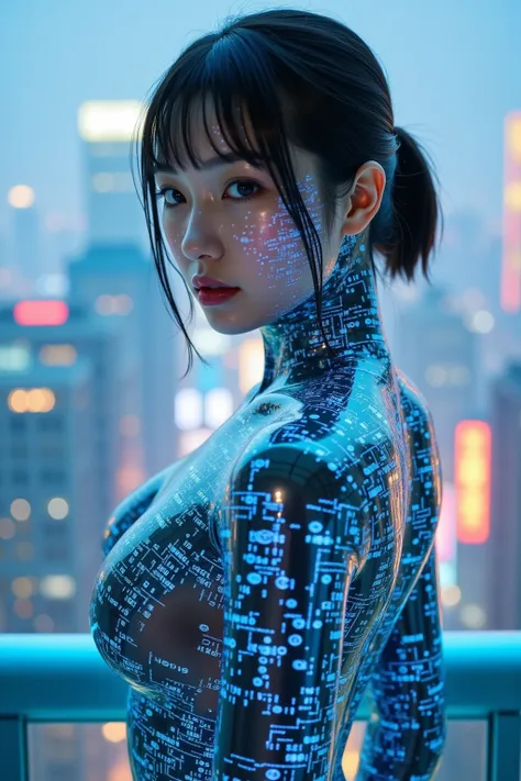 Hologram skin_Cyber circuit_v2 / Flux.1D v1.0