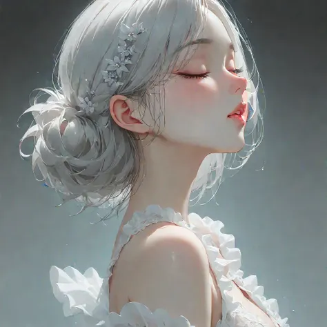 キス直前の女性の顔SDXL v1.0