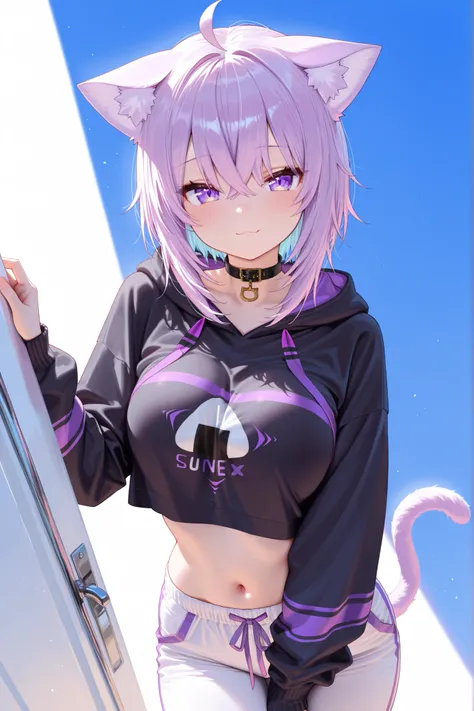 solo,masterpiece,best quality,super fine illustration、finely detail 、clear picture、UHD、HDR, amazing quality, highres, absurdres, very aesthetic, high resolution, ultra detailed, perfect details,(masterpiece, detailed:1.2)、nekomata okayu, ahoge, black hoodi...